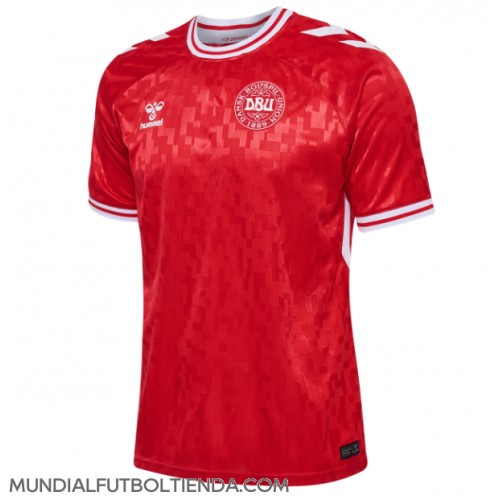 Camiseta Dinamarca Primera Equipación Replica Eurocopa 2024 mangas cortas